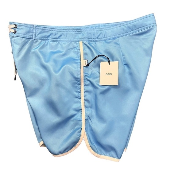 Onia NWT Men's 5" Swim Trunks Board Shorts Zip Fly Kayden Blue Size 36 - Picture 5 of 10